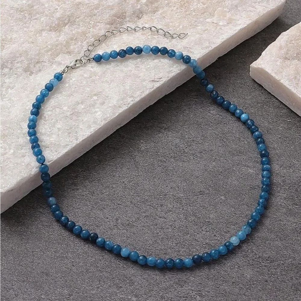 Boho Blue BeadedโNecklace M1738